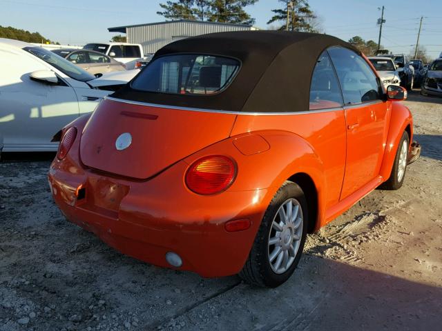 3VWCM21Y14M301295 - 2004 VOLKSWAGEN NEW BEETLE ORANGE photo 4