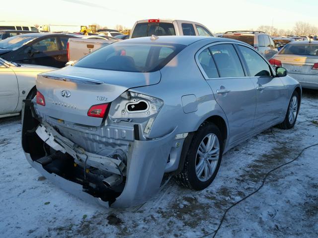 JN1CV6AR4DM762697 - 2013 INFINITI G37 SILVER photo 4