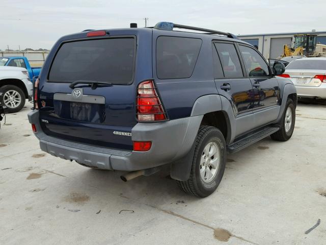 JTEZU14R938001675 - 2003 TOYOTA 4RUNNER SR BLUE photo 4