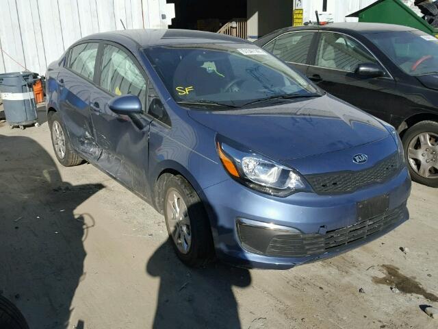 KNADM4A31G6652085 - 2016 KIA RIO LX BLUE photo 1