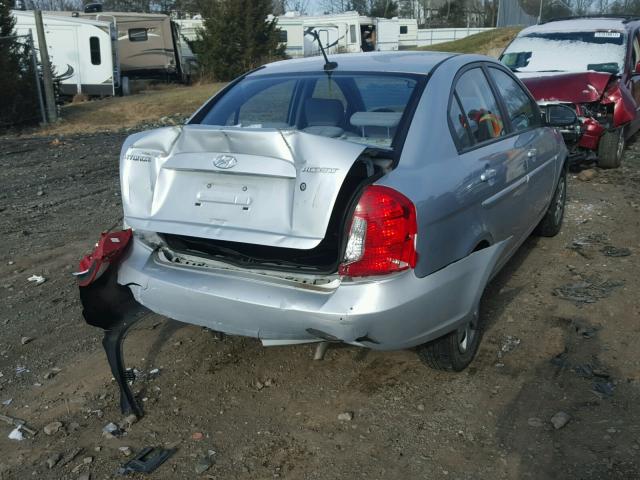 KMHCN46C59U335473 - 2009 HYUNDAI ACCENT GLS SILVER photo 4