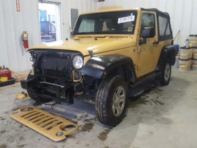 1C4AJWAGXEL236936 - 2014 JEEP WRANGLER S Qəhvəyi foto 2