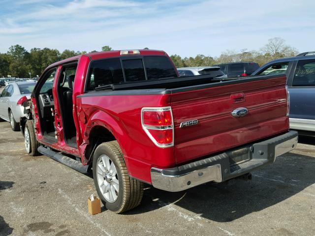 1FTFW1CT8BFC37694 - 2011 FORD F150 SUPER RED photo 3