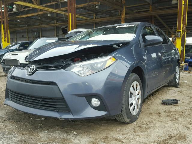 2T1BURHE6FC290468 - 2015 TOYOTA COROLLA SILVER photo 2