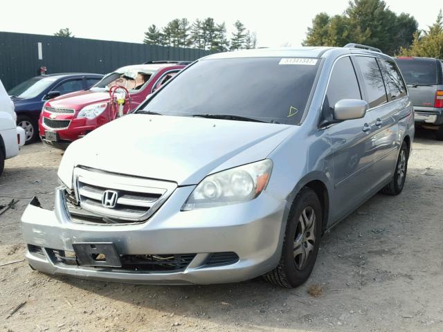 5FNRL38766B024394 - 2006 HONDA ODYSSEY EX GRAY photo 2