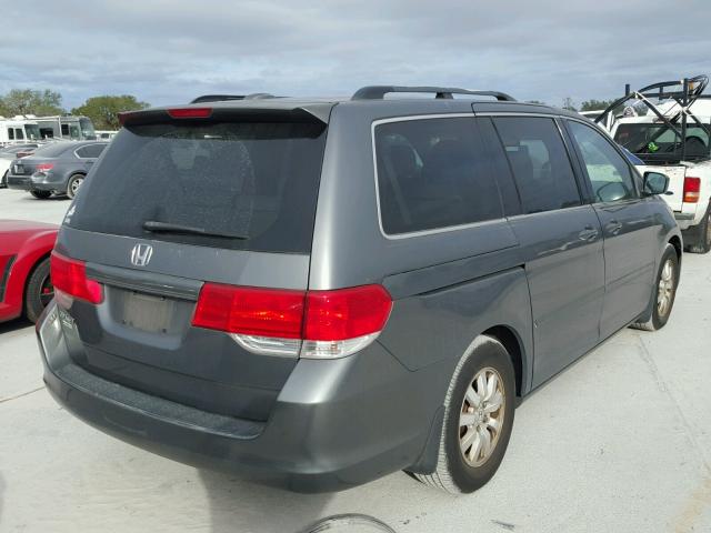 5FNRL38718B405959 - 2008 HONDA ODYSSEY EX GRAY photo 4