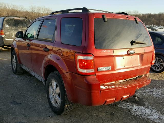 1FMCU03G79KC39889 - 2009 FORD ESCAPE XLT RED photo 3