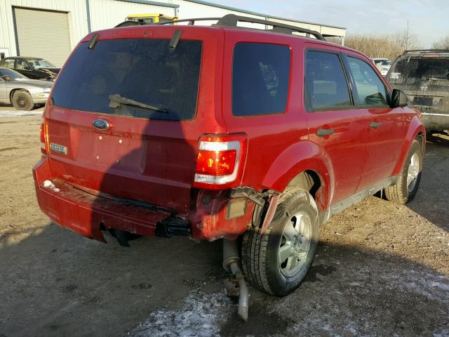 1FMCU03G79KC39889 - 2009 FORD ESCAPE XLT RED photo 4