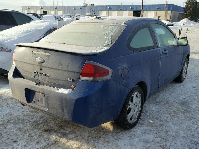 1FAHP32N49W253010 - 2009 FORD FOCUS SE BLUE photo 4