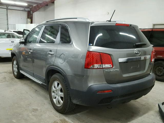 5XYKT3A11BG164279 - 2011 KIA SORENTO BA CHARCOAL photo 3