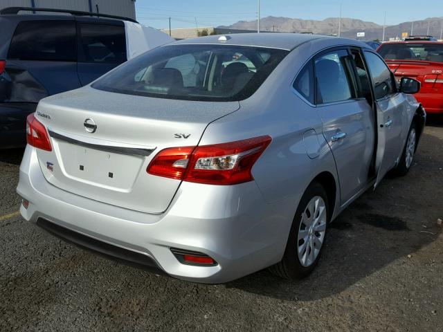 3N1AB7AP9HY393472 - 2017 NISSAN SENTRA S SILVER photo 4