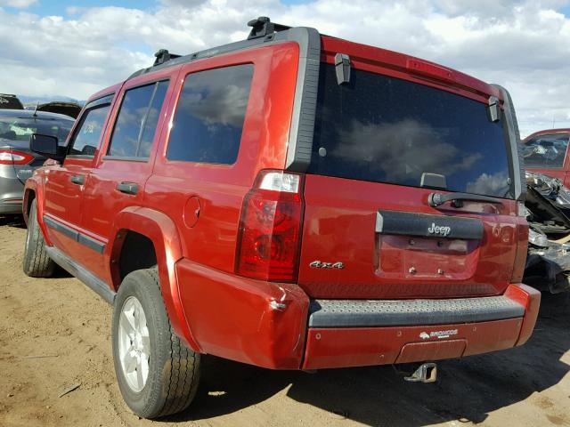 1J8HG48N66C231393 - 2006 JEEP COMMANDER RED photo 3