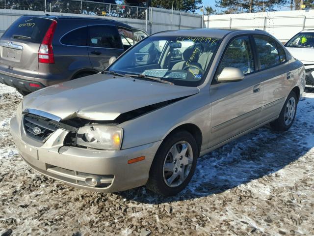 KMHDN46D55U149682 - 2005 HYUNDAI ELANTRA GL BEIGE photo 2