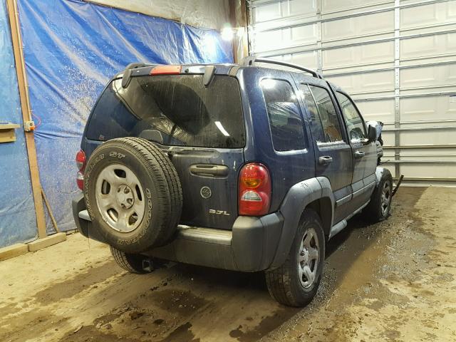 1J4GL48K96W200572 - 2006 JEEP LIBERTY SP BLUE photo 4