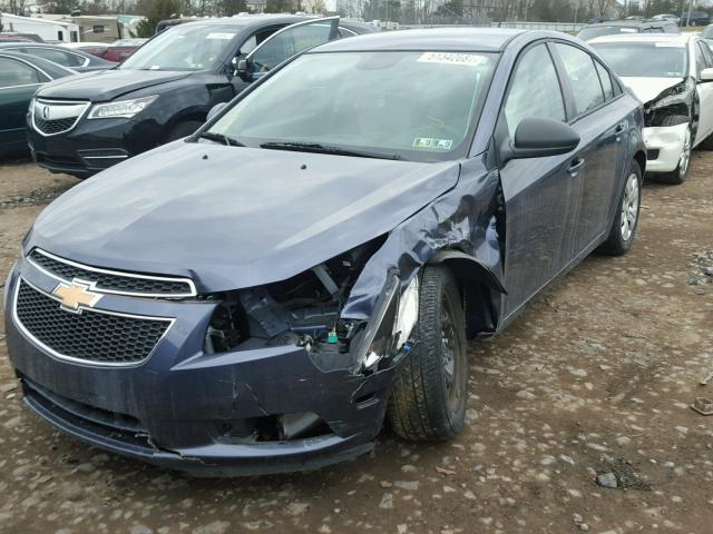 1G1PA5SG7E7284754 - 2014 CHEVROLET CRUZE LS BLUE photo 2