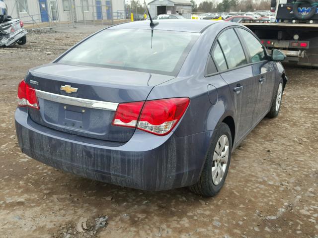 1G1PA5SG7E7284754 - 2014 CHEVROLET CRUZE LS BLUE photo 4