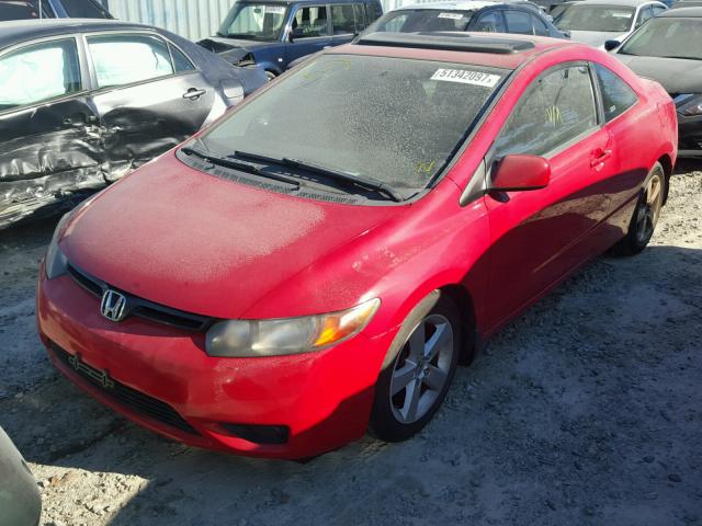 2HGFG12807H568982 - 2007 HONDA CIVIC EX RED photo 2