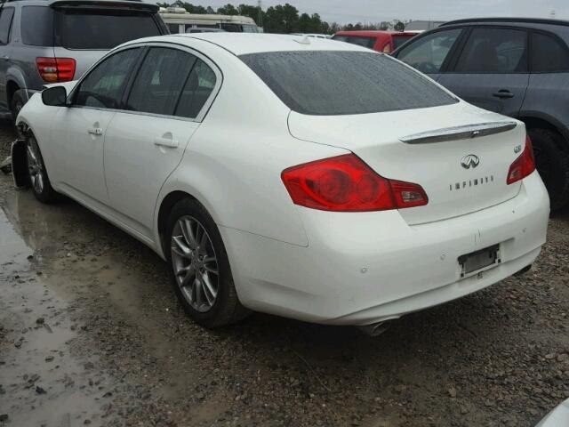 JN1CV6APXCM624742 - 2012 INFINITI G37 BASE WHITE photo 3