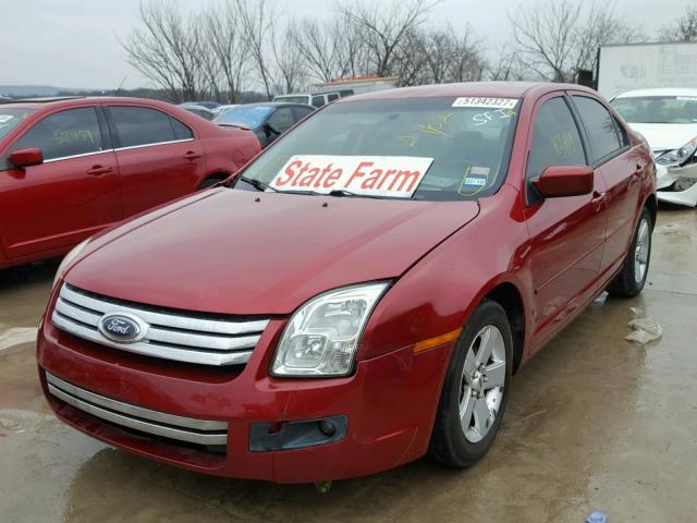 3FAHP07Z39R179267 - 2009 FORD FUSION SE RED photo 2