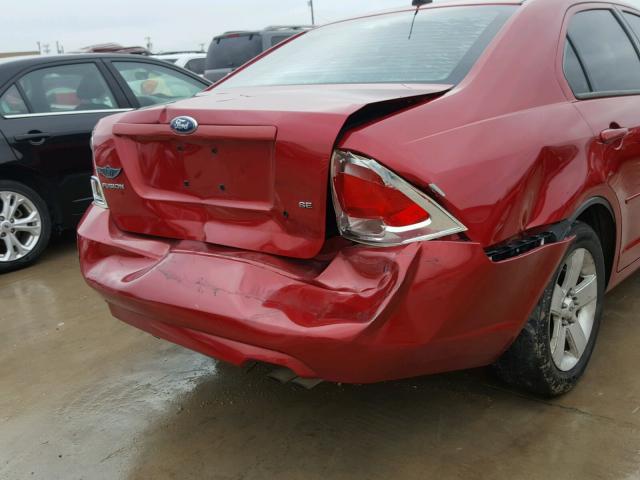 3FAHP07Z39R179267 - 2009 FORD FUSION SE RED photo 9