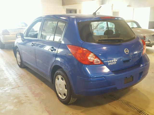 3N1BC13EX9L392808 - 2009 NISSAN VERSA S BLUE photo 3