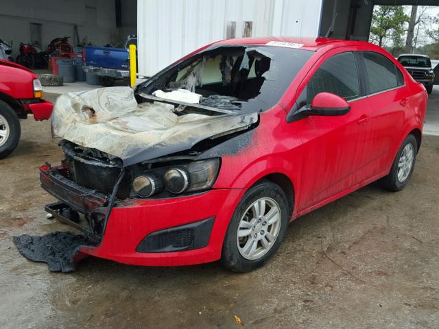 1G1JC5SH8E4178257 - 2014 CHEVROLET SONIC LT RED photo 2