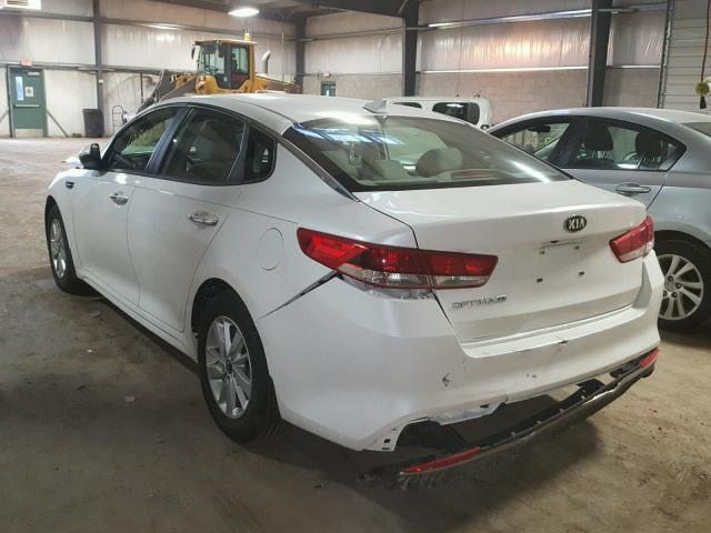 KNAGT4L32G5090457 - 2016 KIA OPTIMA LX WHITE photo 3