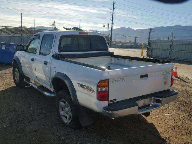 5TEGN92N44Z366014 - 2004 TOYOTA TACOMA DOU WHITE photo 3