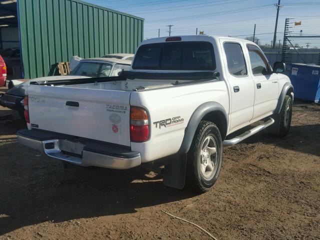 5TEGN92N44Z366014 - 2004 TOYOTA TACOMA DOU WHITE photo 4