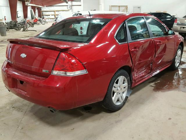 2G1WB5E33D1181716 - 2013 CHEVROLET IMPALA LT RED photo 4