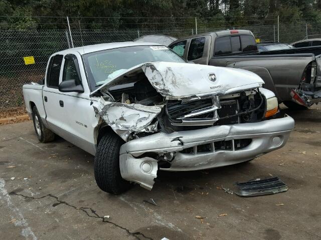 1B7HL48X72S556445 - 2002 DODGE DAKOTA QUA WHITE photo 1