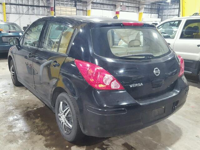 3N1BC13E89L490378 - 2009 NISSAN VERSA S BLACK photo 3