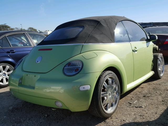 3VWCM31Y24M318399 - 2004 VOLKSWAGEN NEW BEETLE GREEN photo 4