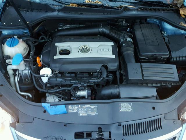 WVWBA71F19V017424 - 2009 VOLKSWAGEN EOS TURBO BLUE photo 7