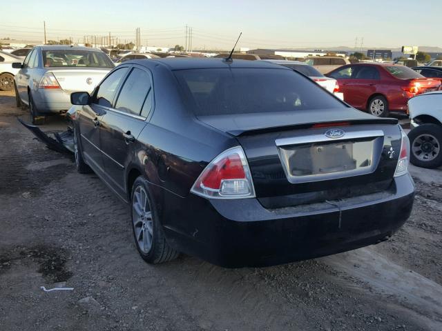 3FAHP08Z18R166529 - 2008 FORD FUSION SEL BLACK photo 3