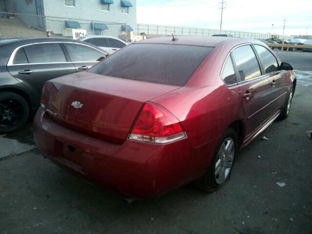 2G1WG5E31D1261100 - 2013 CHEVROLET IMPALA LT RED photo 4