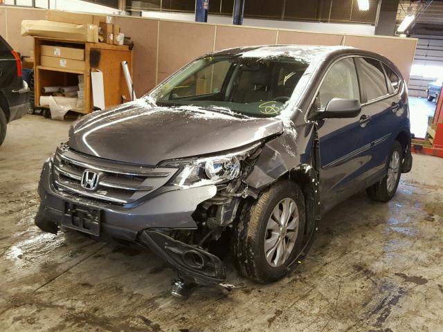 2HKRM4H58EH624707 - 2014 HONDA CR-V EX GRAY photo 2