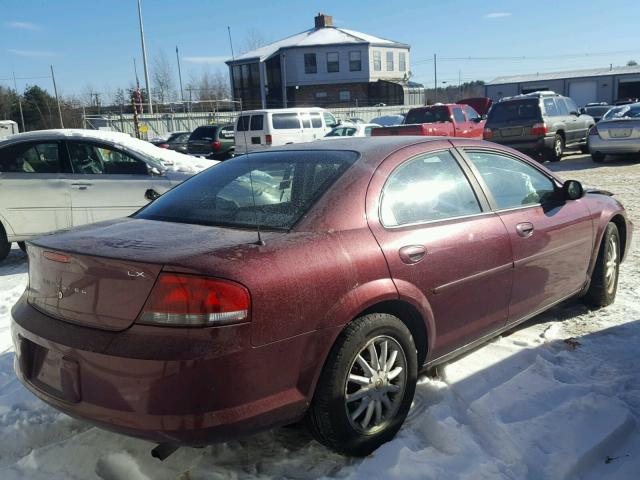 1C3EL46X32N270097 - 2002 CHRYSLER SEBRING LX RED photo 4