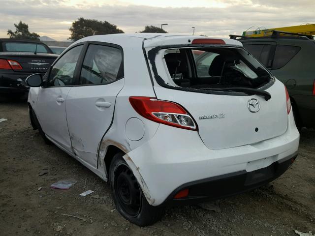 JM1DE1HZ4B0110046 - 2011 MAZDA MAZDA2 WHITE photo 3