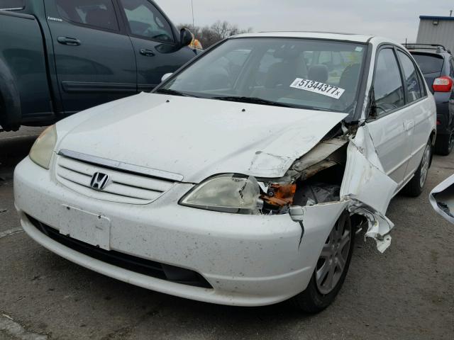 1HGES26763L037932 - 2003 HONDA CIVIC EX WHITE photo 2