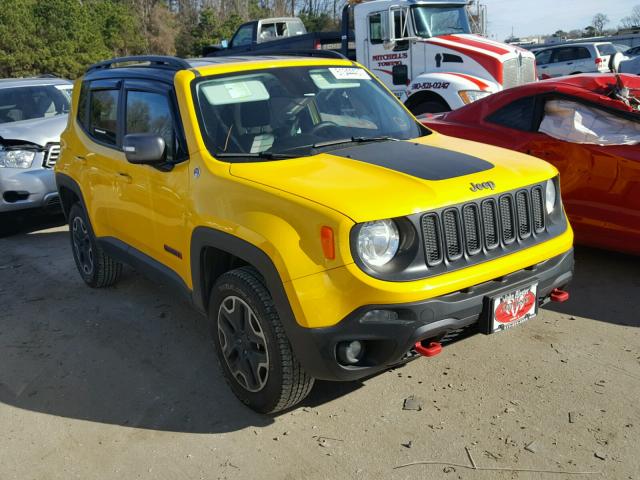 ZACCJBCT3GPC55869 - 2016 JEEP RENEGADE T YELLOW photo 1