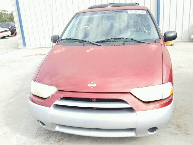 4N2ZN17T42D820072 - 2002 NISSAN QUEST GLE RED photo 9