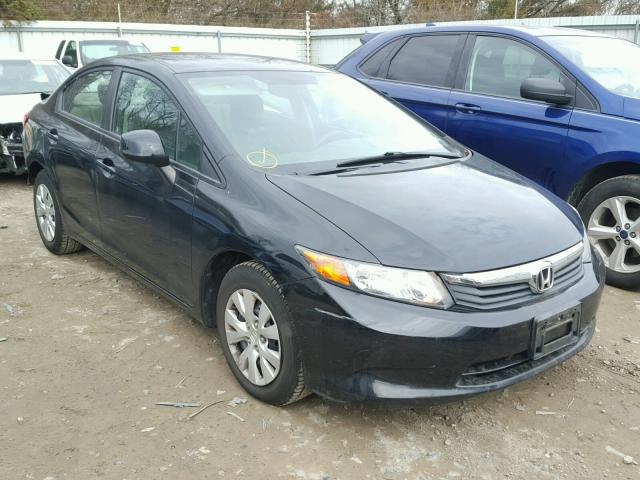 2HGFB2F52CH559733 - 2012 HONDA CIVIC LX BLACK photo 1