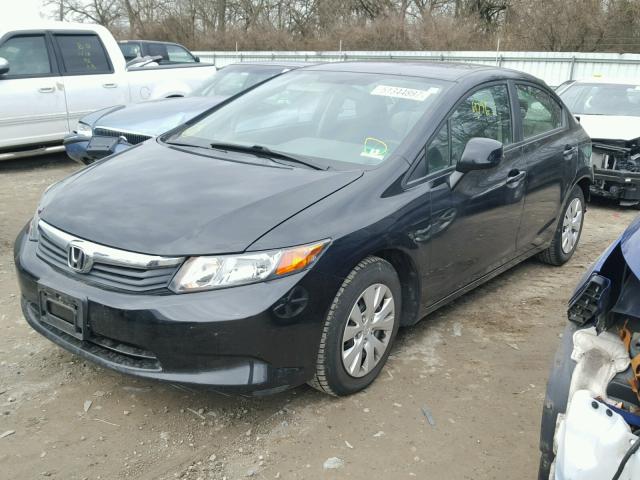 2HGFB2F52CH559733 - 2012 HONDA CIVIC LX BLACK photo 2