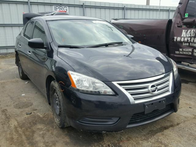 3N1AB7AP7DL788161 - 2013 NISSAN SENTRA S BLACK photo 1