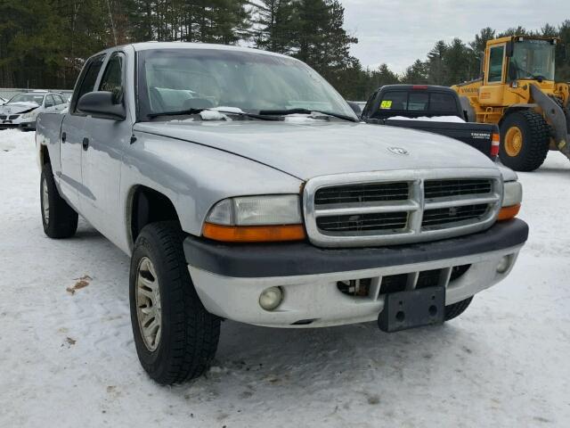 1D7HG38N34S501285 - 2004 DODGE DAKOTA QUA SILVER photo 1