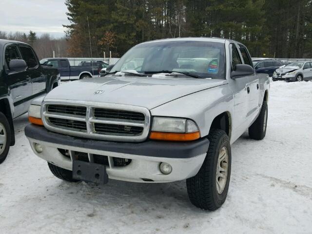 1D7HG38N34S501285 - 2004 DODGE DAKOTA QUA SILVER photo 2