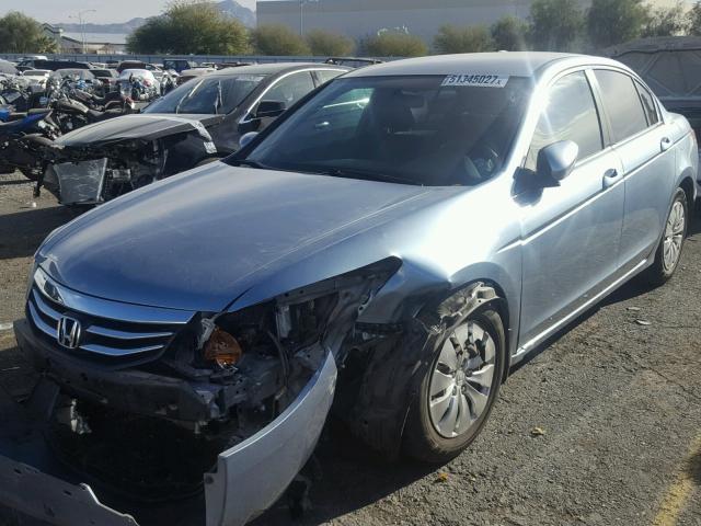 1HGCP2F35BA034620 - 2011 HONDA ACCORD LX BLUE photo 2