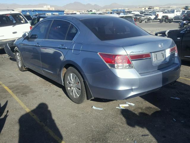 1HGCP2F35BA034620 - 2011 HONDA ACCORD LX BLUE photo 3