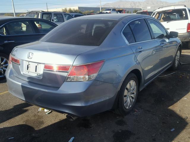 1HGCP2F35BA034620 - 2011 HONDA ACCORD LX BLUE photo 4